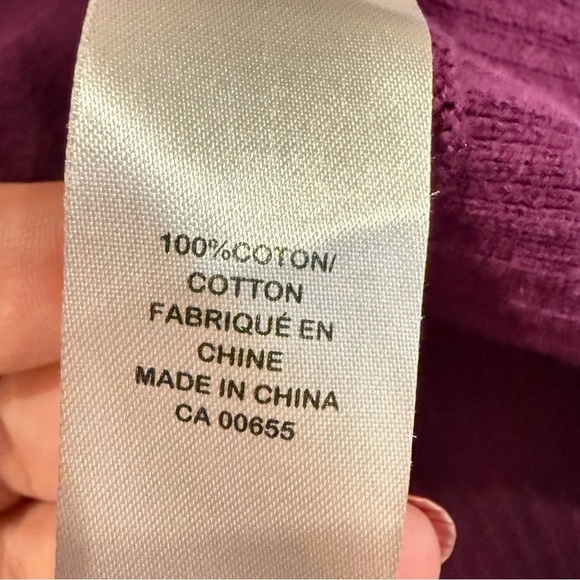 Reitmans Argyle Sweater Cotton Blend Purple Turtleneck 3/4 Sleeves Women’s Sz M - Picture 13 of 13